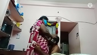 Cute Tamil Wife In a Saree Has Sex All Night